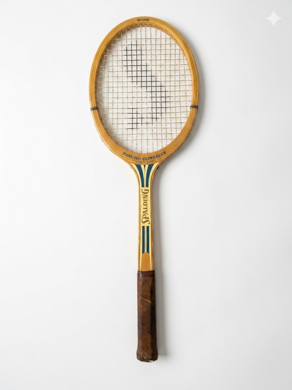 Vintage Spaulding Pancho Gonzales Wooden Tennis Racket